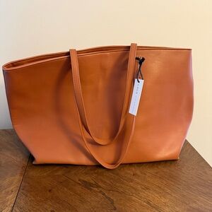 NWT Lulu Dharma Cognac Matte Vegan Leather Tote/Shoulder Bag